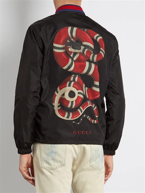 gucci snake print windbreaker|Gucci Down and padded jackets for Men .